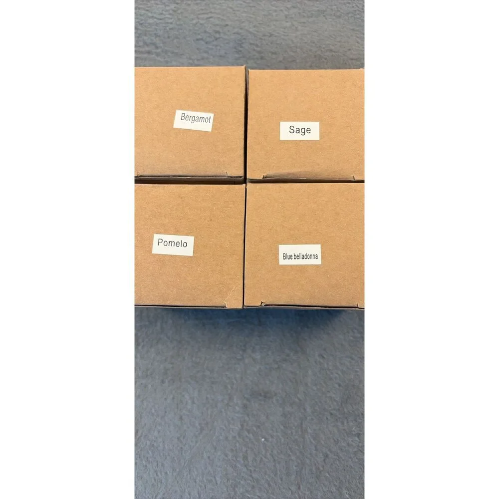 Natural Soy Wax Scented Candle Set - Bergamot, Sage, Pomelo, Blue Belladonna